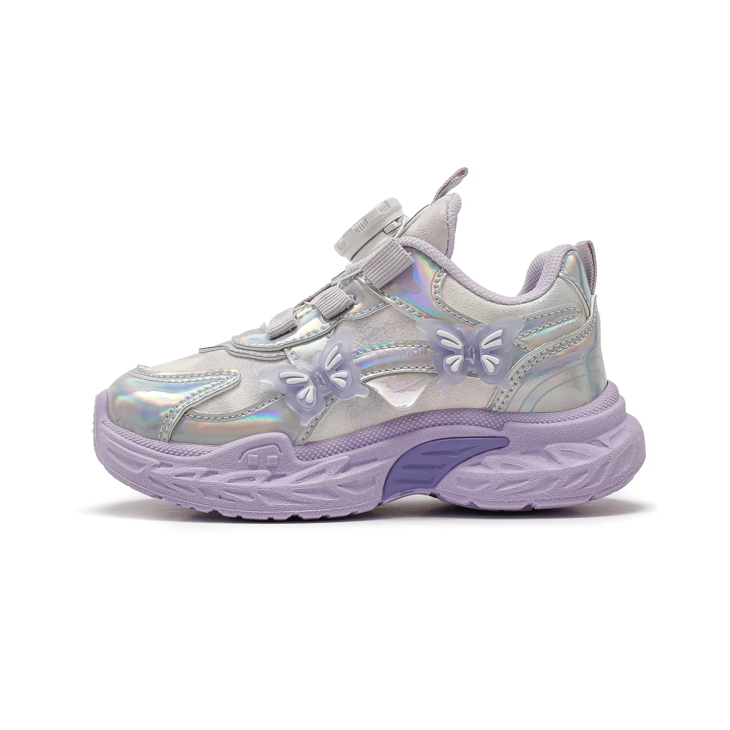 Детские кроссовки для девочек с амортизацией Purple/Silver WARRIOR