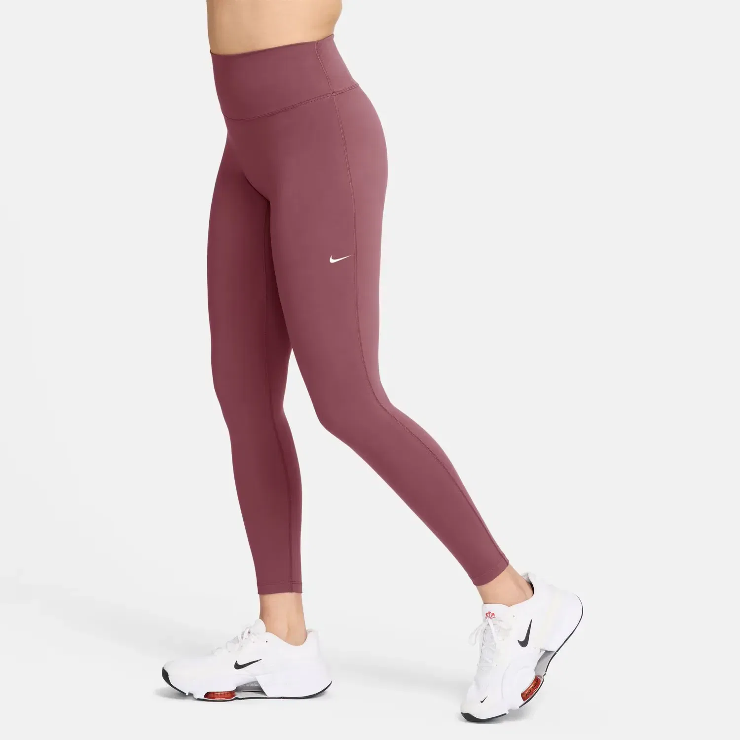 Женские леггинсы с длинными штанинами Nike One HR Tight Useam, Красный — фото 3
