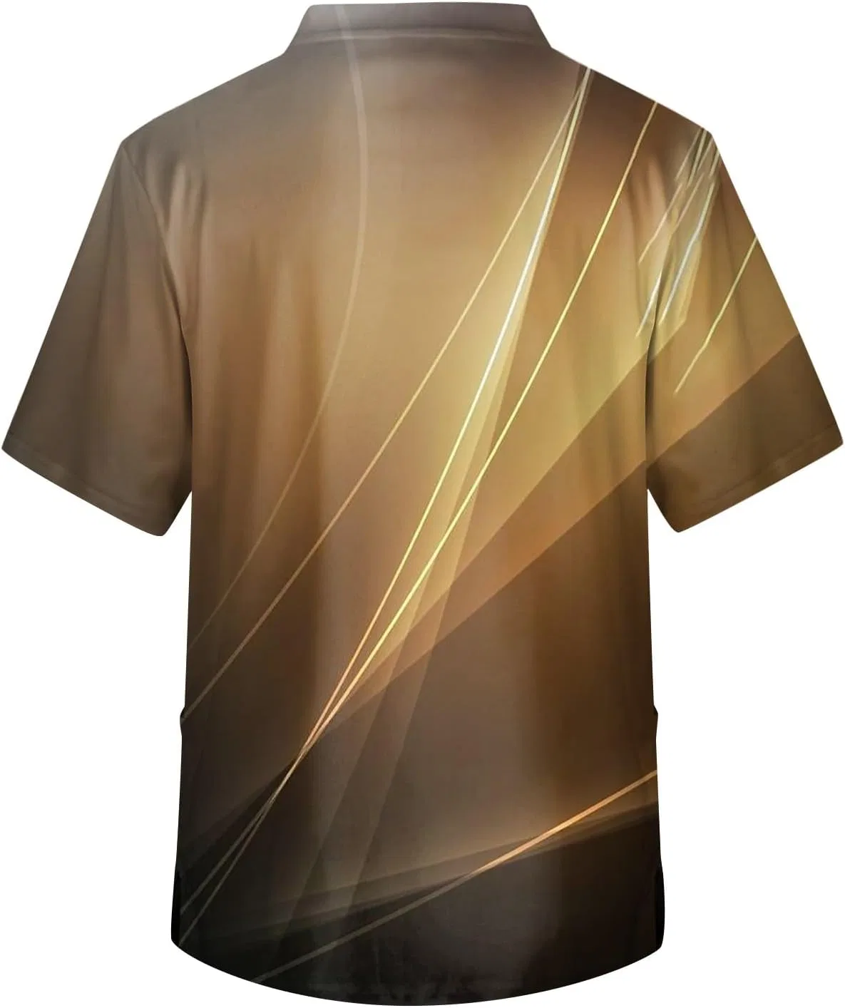 Мужская классическая футболка с V-образным вырезом, Soft and Comfortable Tee with Pocket, Gold — фото 2