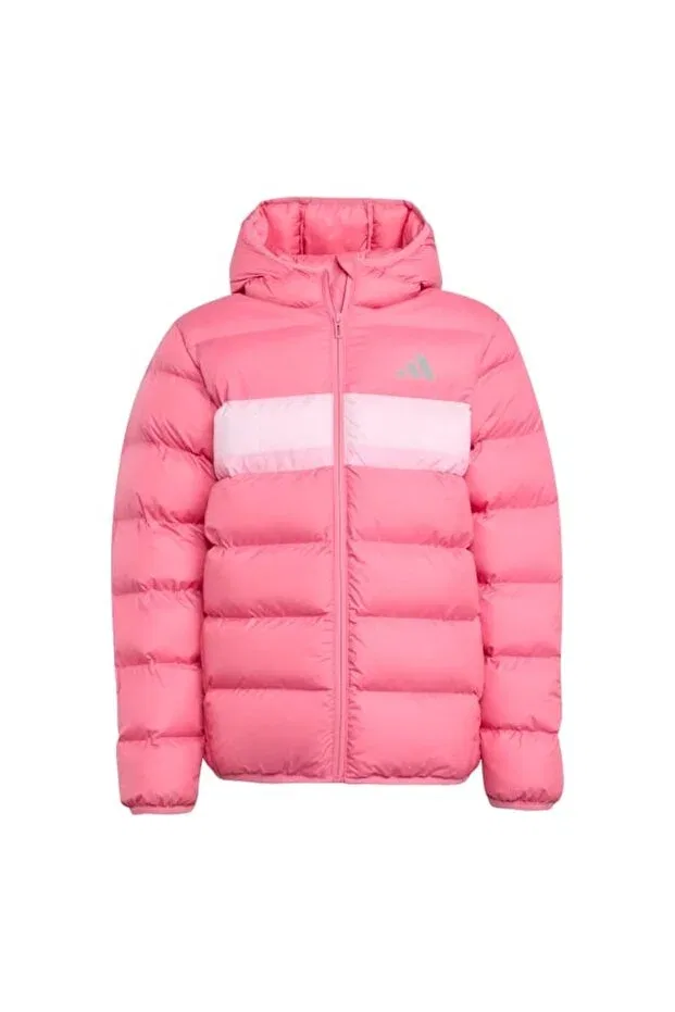Детское пальто для девочек с капюшоном Adidas, Pink