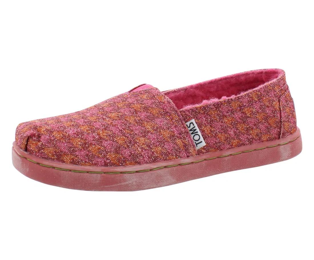 Детские туфли для девочек с принтом TOMS, Red