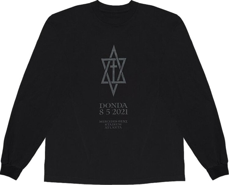 

Лонгслив Kanye West Donda Long-Sleeve 'Black', черный