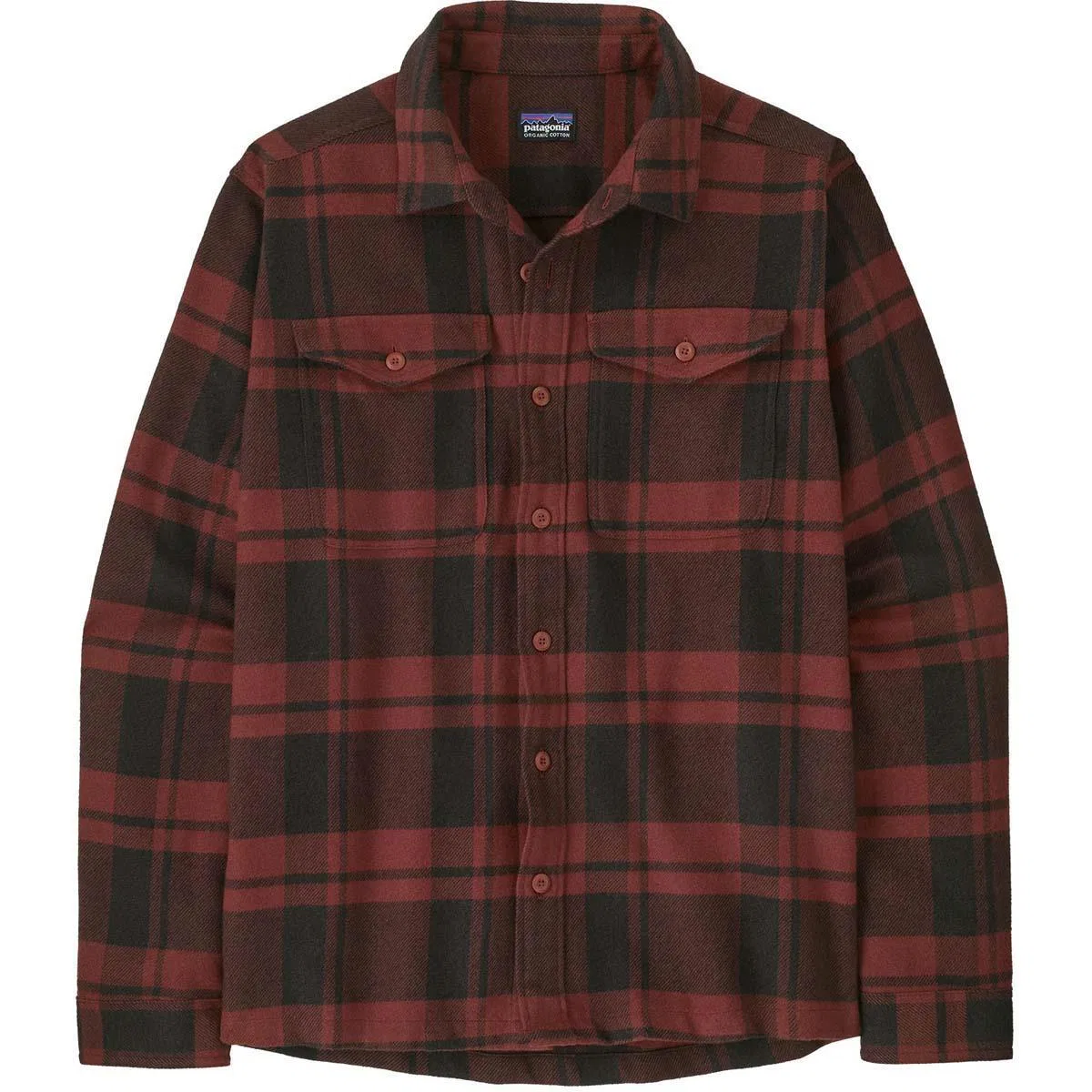 Фланелевая рубашка из органического хлопка Fjord Flannel Patagonia, Powder/Rusty Red