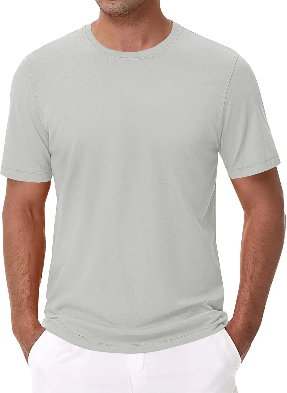 Мужская футболка с пальмами Crew Neck Cotton, Grey
