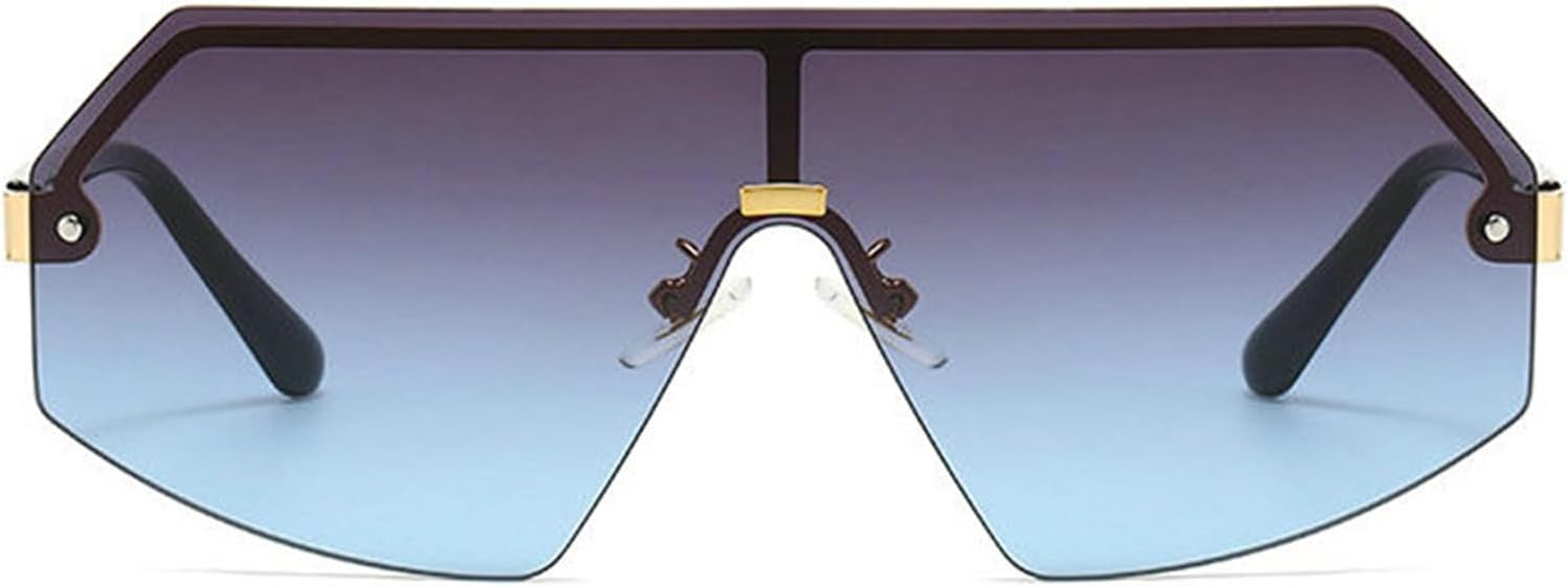 

Хелена Модные плоские цельные солнцезащитные очки большого размера без оправы, нестандартной формы, стильные, в стиле ретро-панк, для женщин и мужчин, черные helena, C3