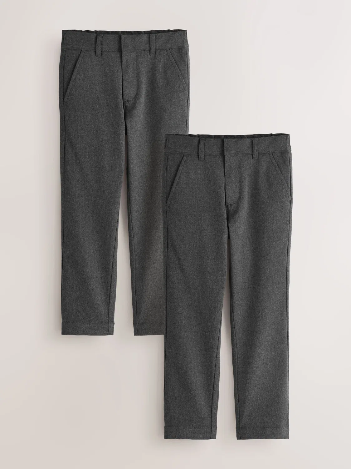 Брюки школьные прямые, 2 пары Clarks, серые