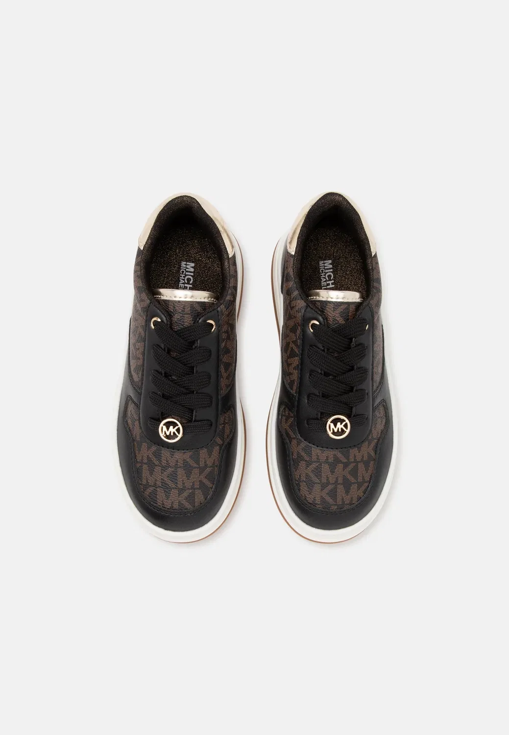Hayes phoebe kids teens - trainers Michael Kors Kids, Brown Monogram/Black — фото 4