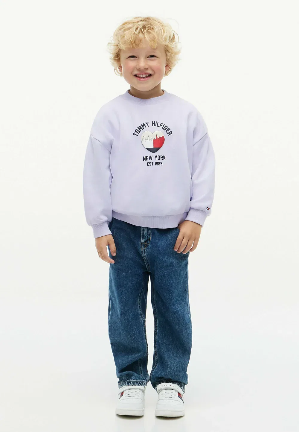 Толстовка с круглым вырезом Terry унисекс - толстовка Tommy Hilfiger, Lavender Ice — фото 3
