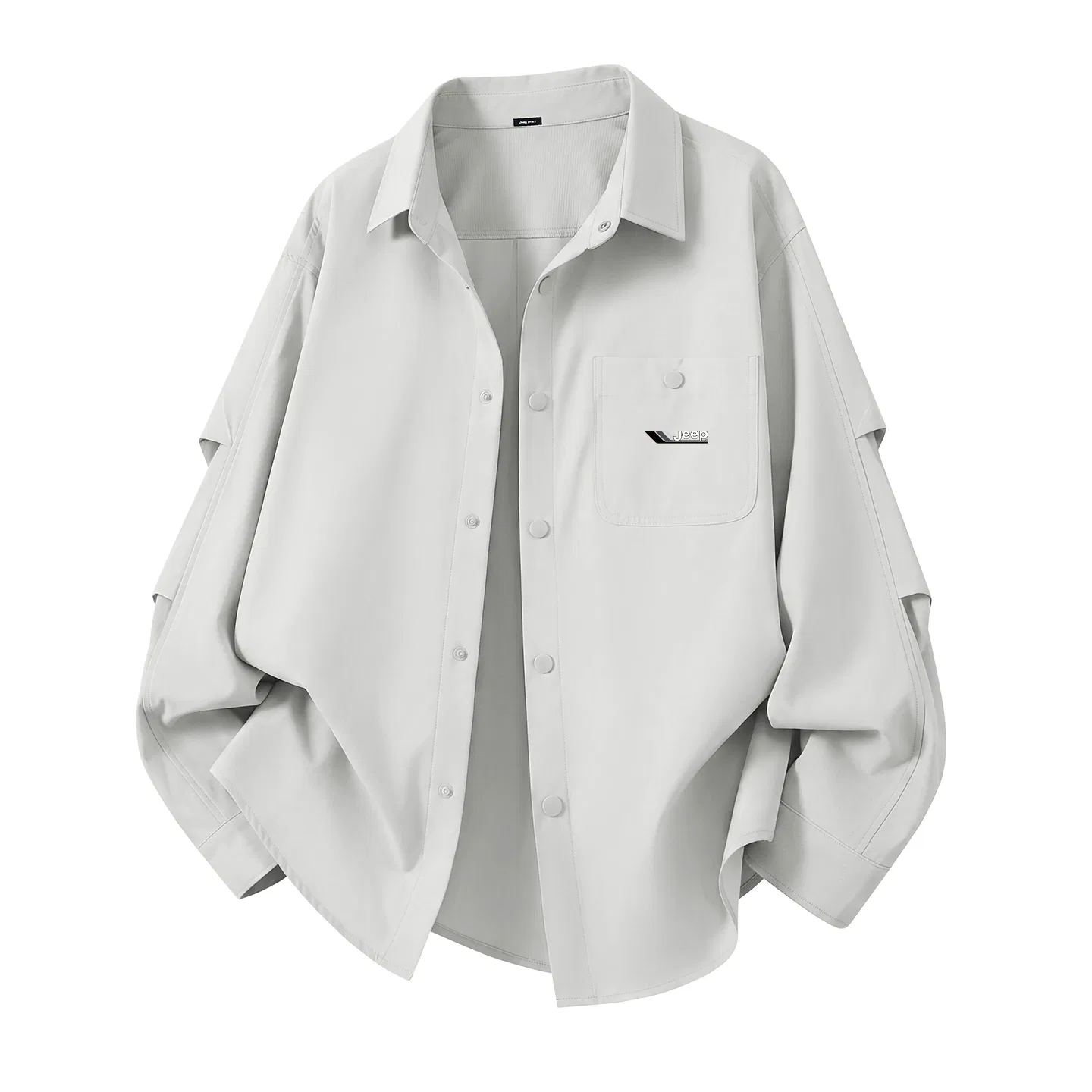 Детская рубашка с воротником Straight Fit Jeep, Light Gray