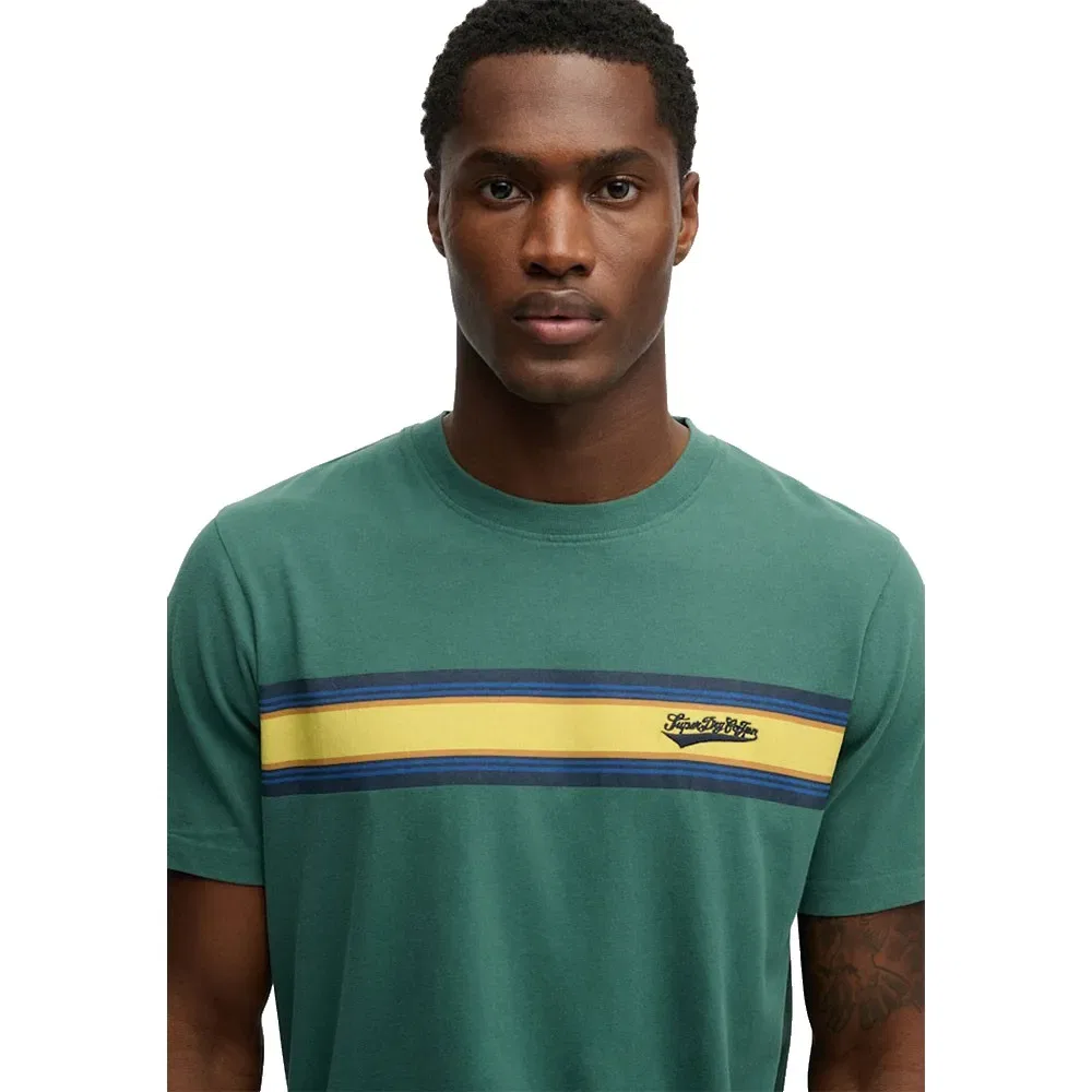 Футболка с коротким рукавом Outdoor Stripe Logo Rlxd Superdry, зеленый — фото 3