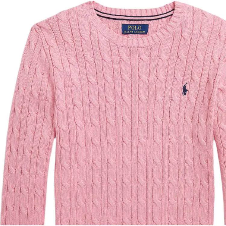 Детский свитер с круглым вырезом Polo Ralph Lauren, Pink — фото 4