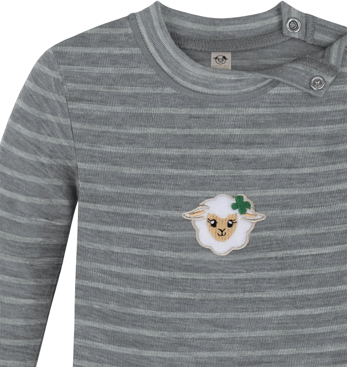 Лонгслив детский в полоску комплект 2 шт Baby Merino Longsleeve Taupo Normani Outdoor Sports, серый — фото 3