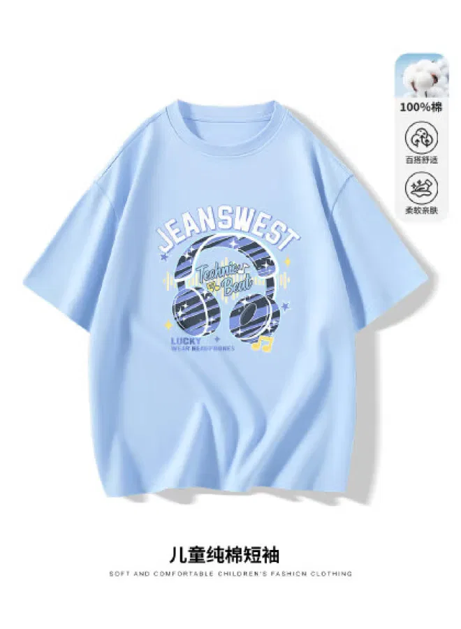 Футболка с принтом для мальчиков Jeanswest, голубой
