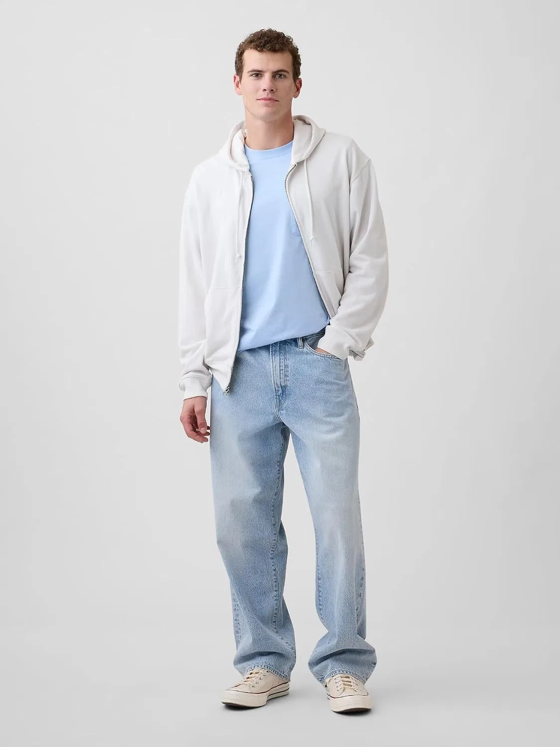 Мужская футболка с нагрудным карманом Everyday Soft GAP, Cerulean Blue — фото 3