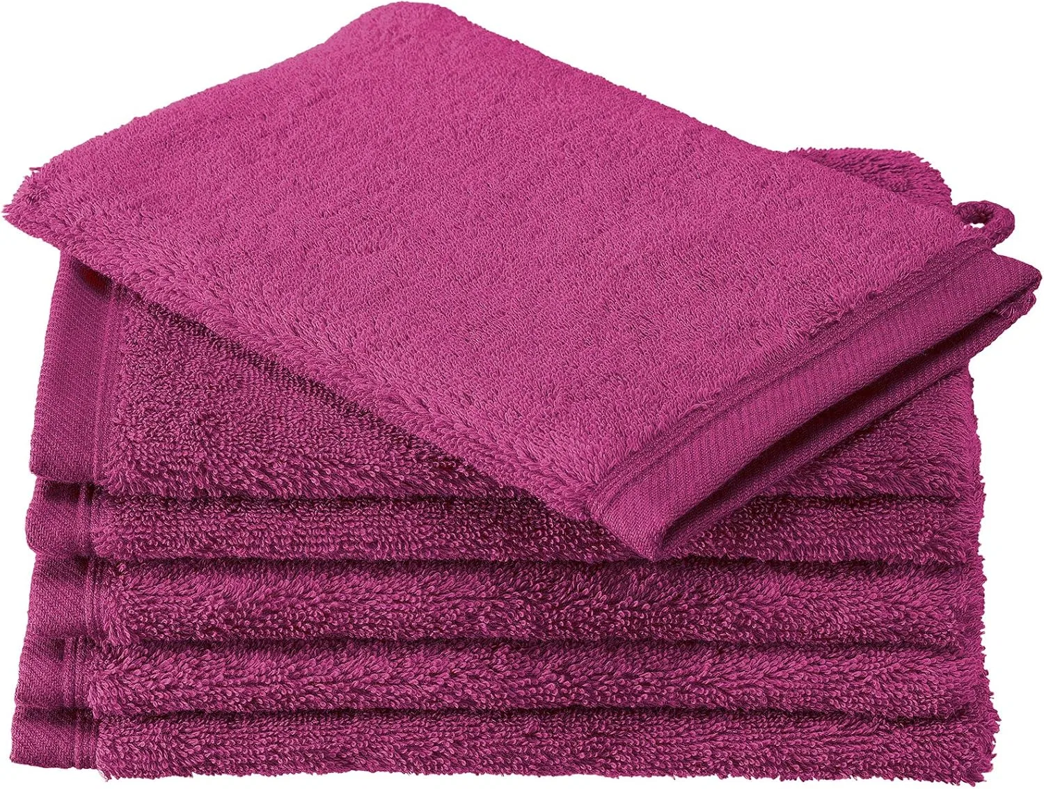 Мочалки для лица, De Witte Lietaer, набор 6 шт, 22x16 см, Magenta