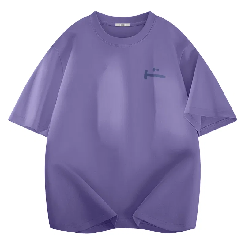 Детская футболка с принтом Blue Mood Chest Logo MINISO, Purple
