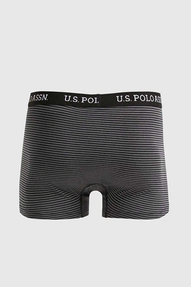 Мужские шорты-боксеры с принтом U.S. Polo Assn., Black — фото 4