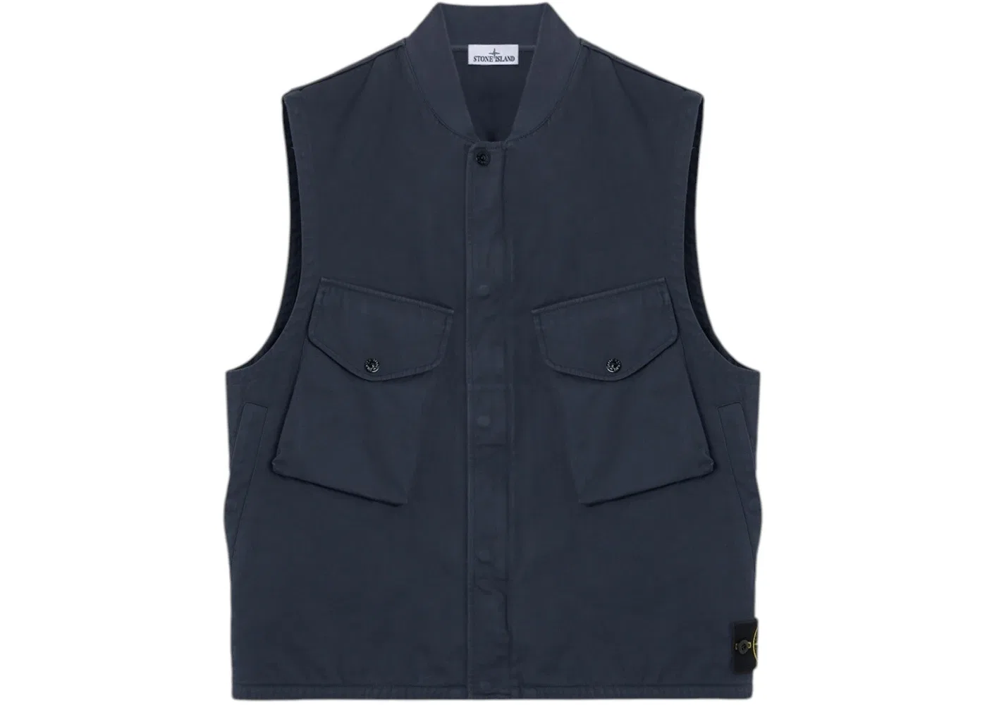 Мужской жилет утилитарный из плотного хлопкового твила G100013 Dense Cotton Twill-TC Stone Island, темно-синий