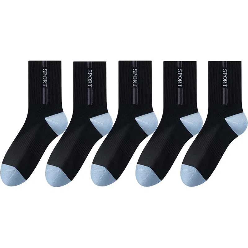 Детские носки-гольфы с принтом 5 пар Black 5 Pack MIIOW