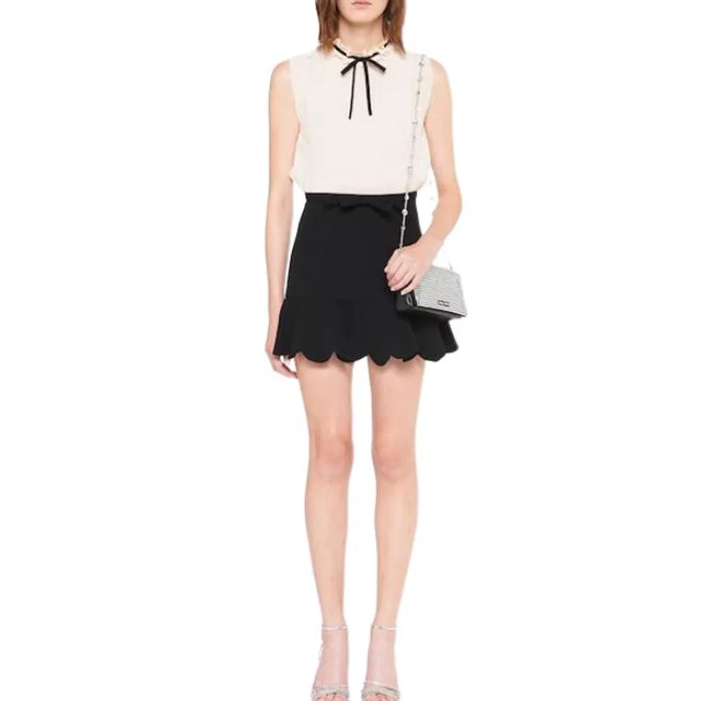 Женская рубашка с частично отрезным ярлыком White MIU MIU, Белый — фото 3