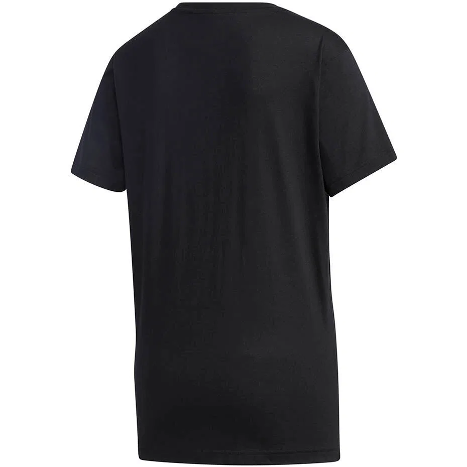 Женская футболка свободного кроя Linear Loose Tee Adidas, Schwarz Orange Schwarz — фото 3