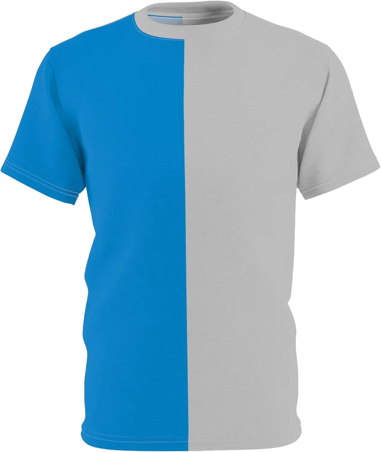 Женская футболка с цветовым блоком Carolina Blue & Gray, White Stitching