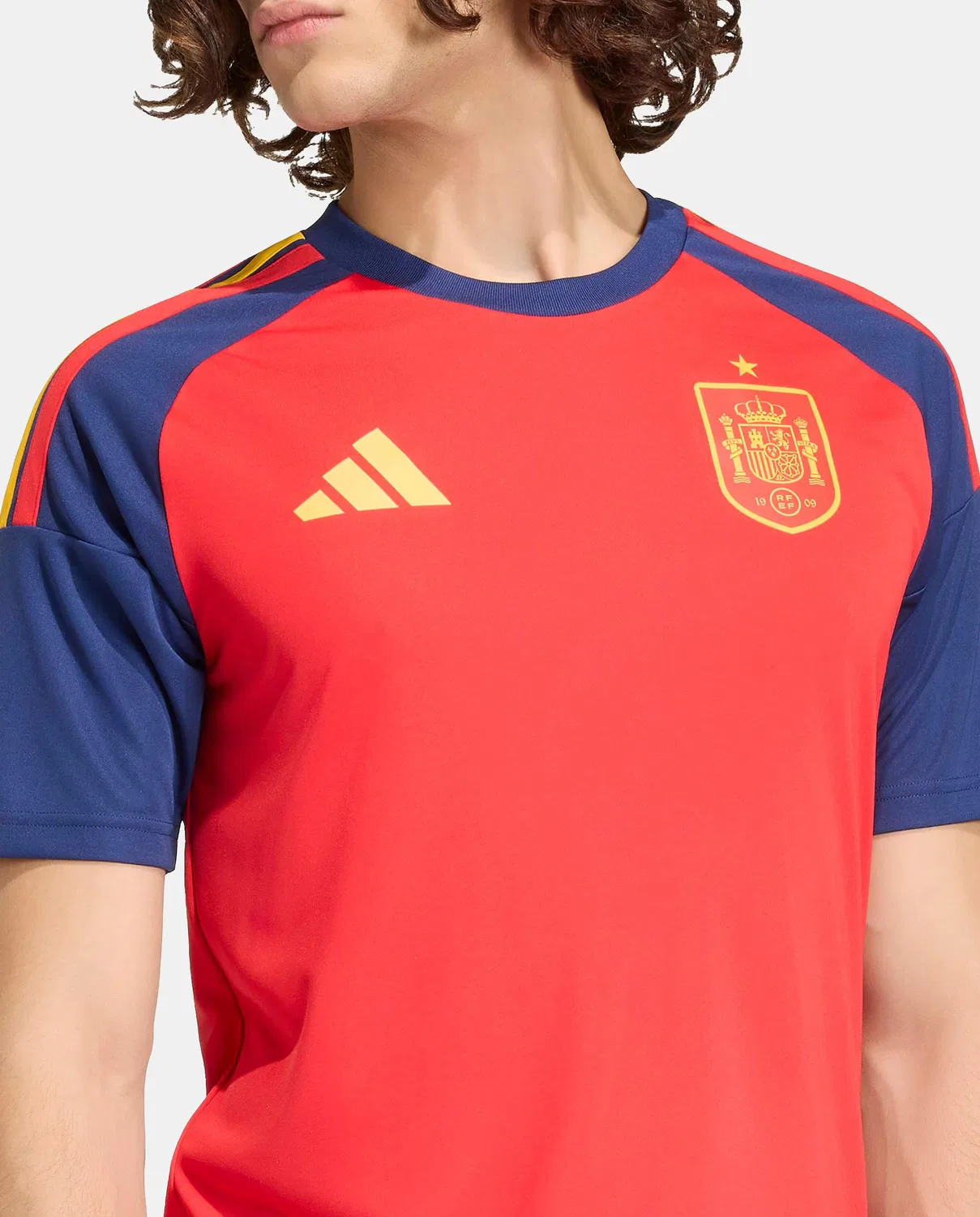 Мужская футболка, 1ª Equipación Fan España Mundial 2026, adidas, красный — фото 4