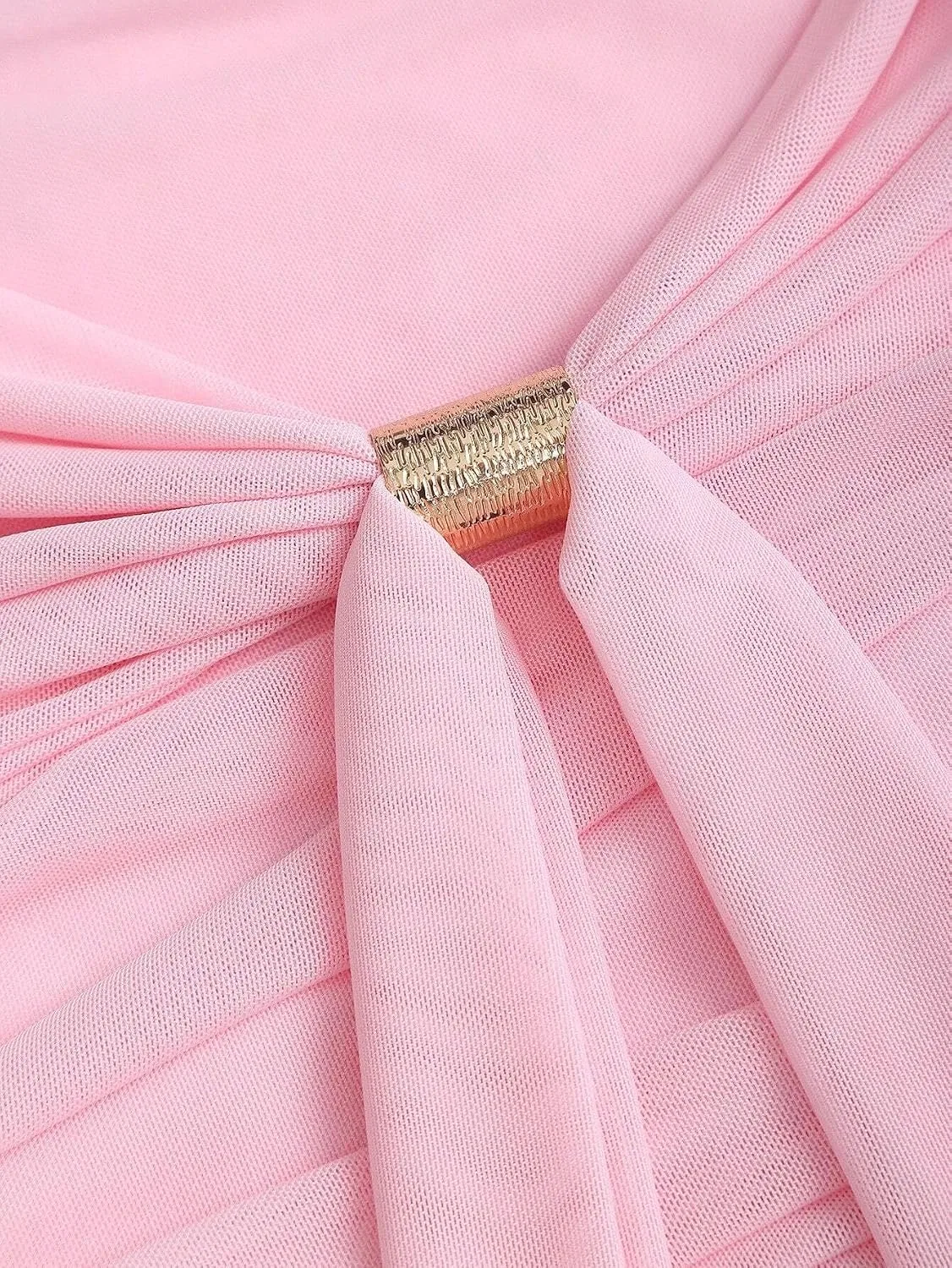 Женское облегающее мини-платье без рукавов с открытой спиной, Pink — фото 3
