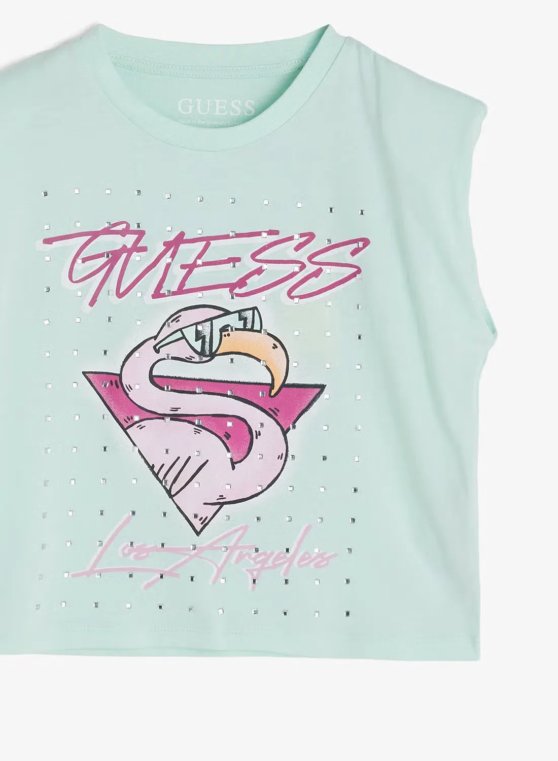 Футболка с графическим принтом Youth Guess, зеленый — фото 4