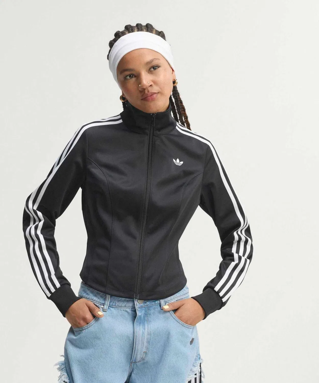 Женский топ-трак с корсетным кроем Firebird Corset Adidas Originals, Black