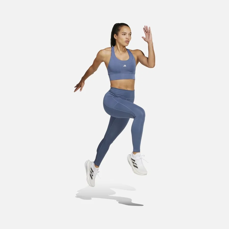 Спортивные леггинсы с высокой посадкой adidas AEROREADY Own the Run Adiflex Fabric High Waist 7/8 Running, Синий — фото 4
