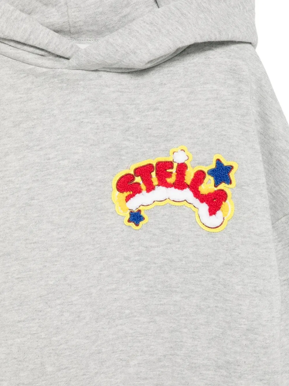 Толстовка с графическим принтом и нашивкой-логотипом Stella Mccartney Kids, серый — фото 3