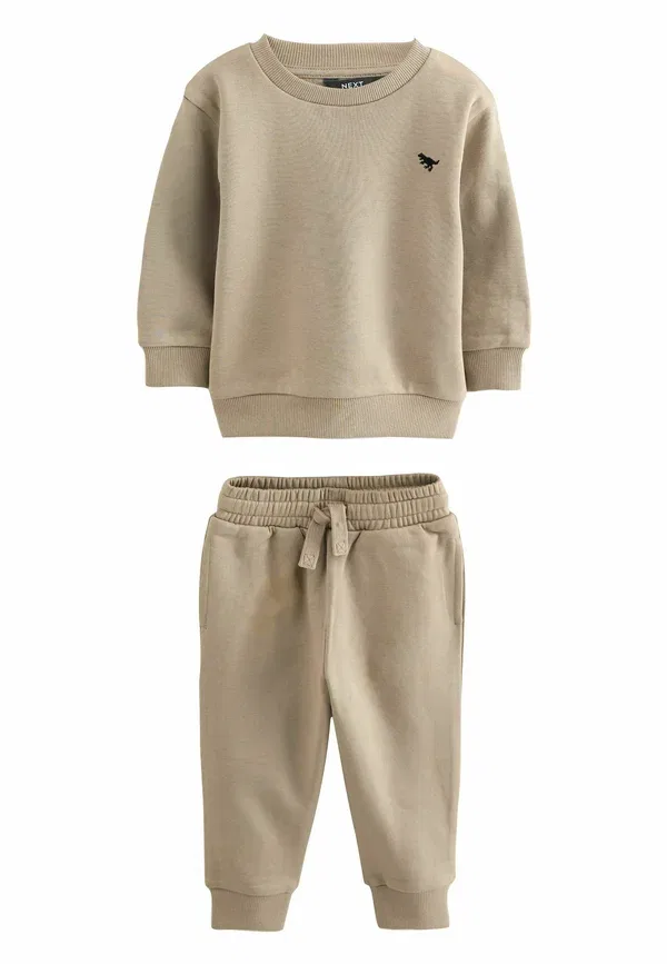 Комплект из свитшота и джоггеров, хлопок, Regular fit - sweatshirt and joggers set, Next Cement, светло-бежевый — фото 3