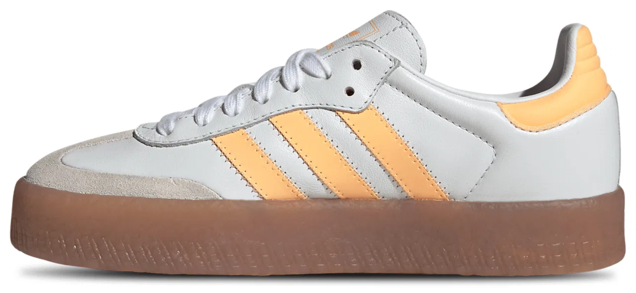 Кроссовки для девочек Sambae Adidas, цвет Ftwr White/Acid Orange/Gold Met — фото 2