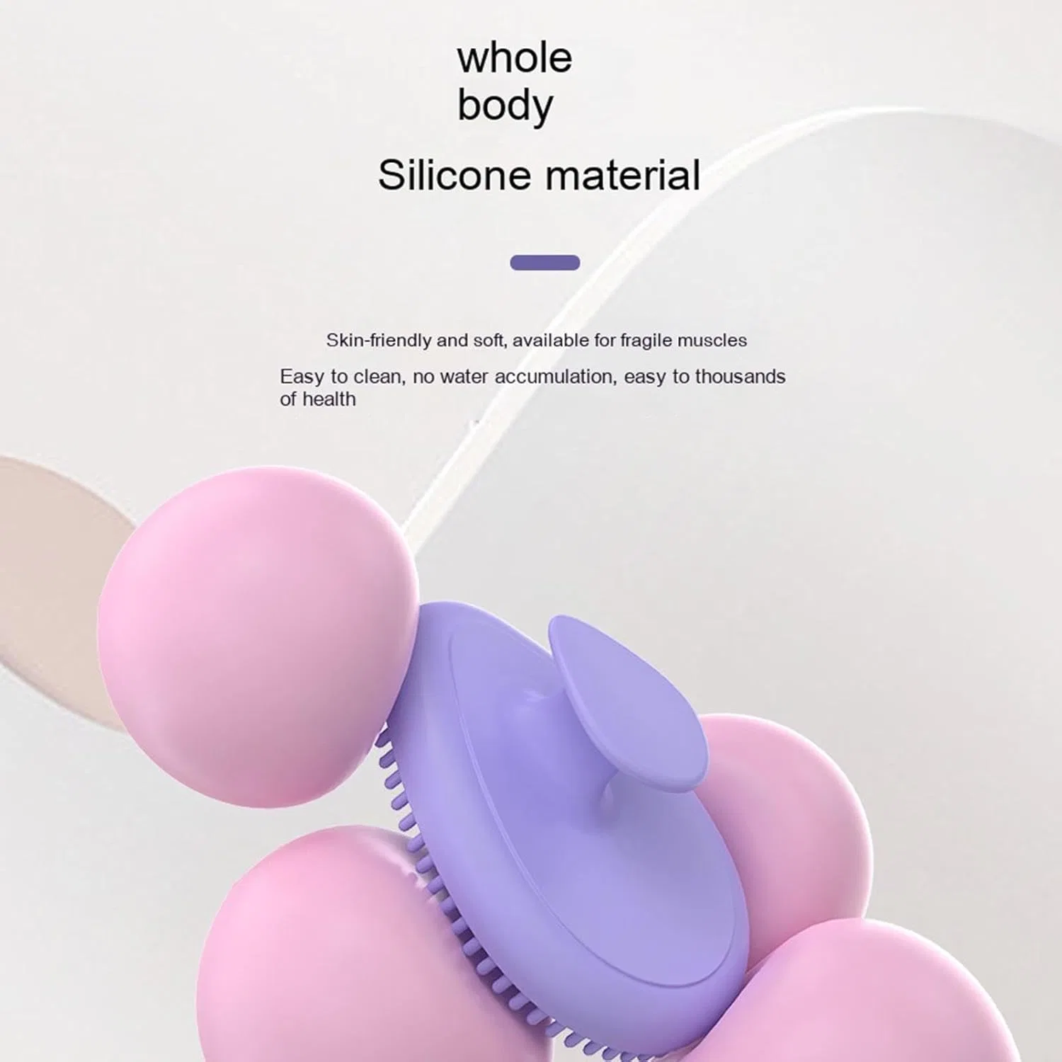 Массажная щетка для тела, Silicone, Rose Generisch — фото 4
