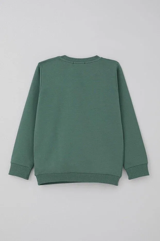 Детский спортивный комплект для мальчиков с принтом Sportswear Breeze, Oil Green — фото 4