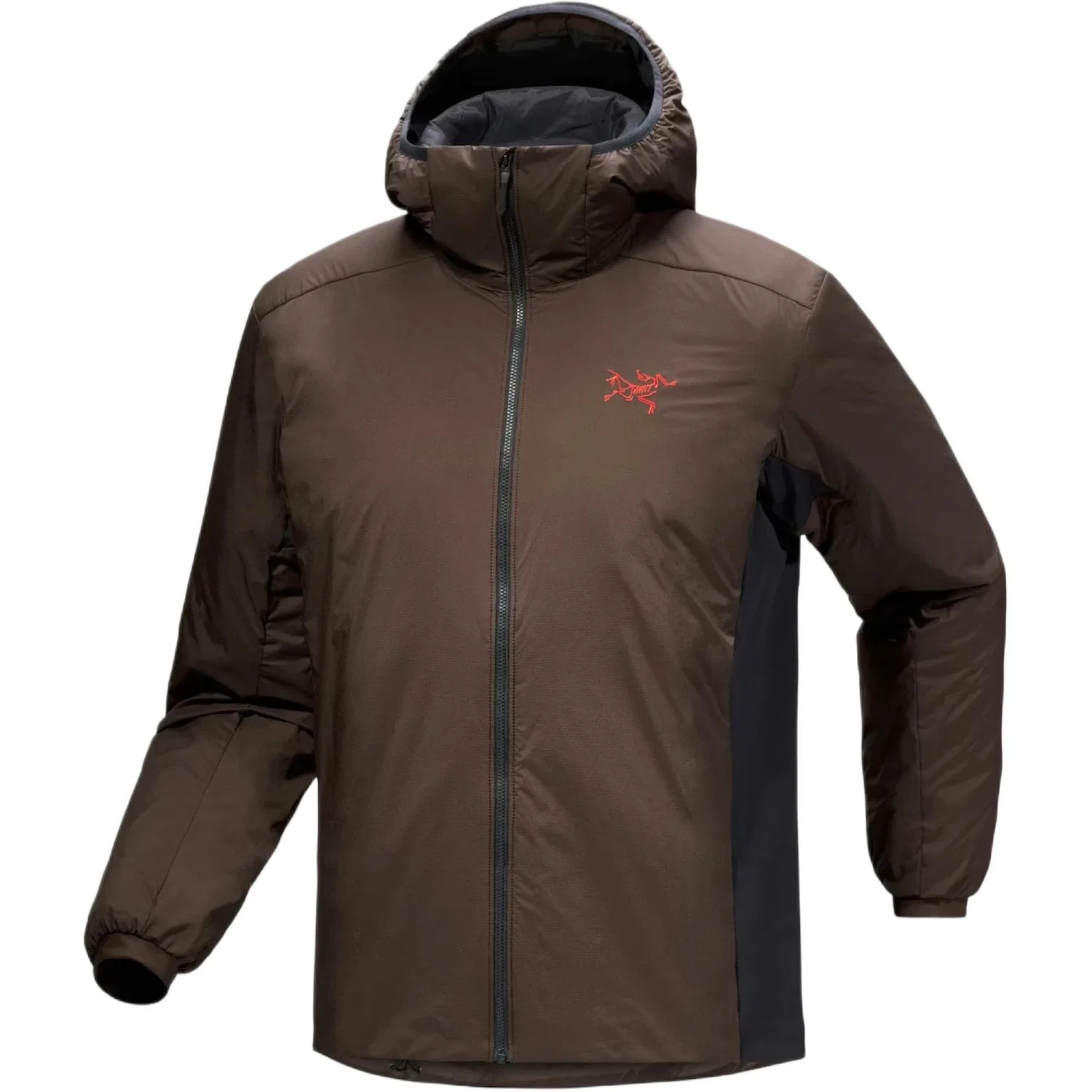 Мужская куртка-пуховик Atom с утеплителем Arcteryx, Carob Brown/Black/Dynasty Red