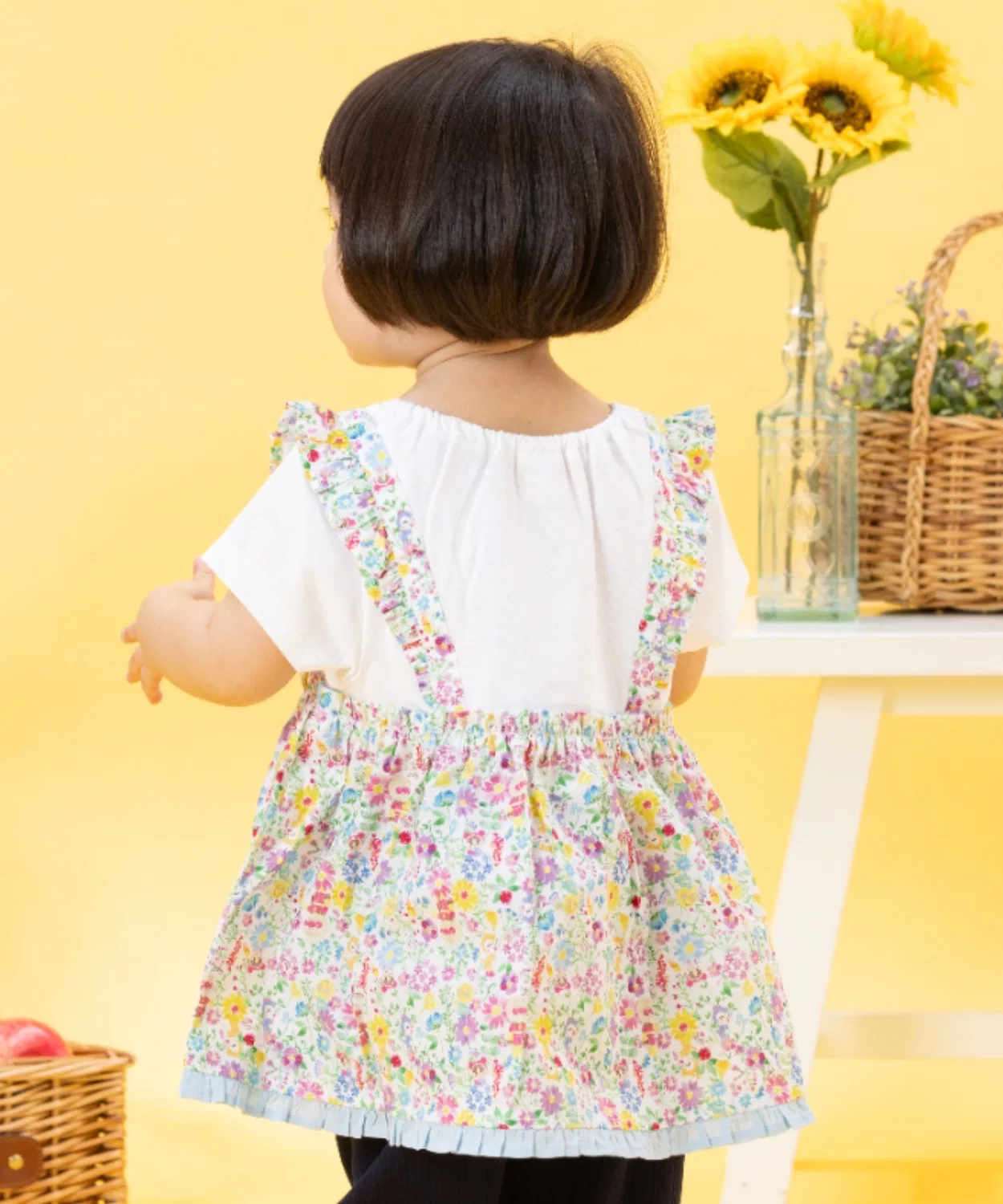 Детская туника с цветочным принтом и вышивкой, модель Anpanman Kids Collection ANPANMAN KIDS COLLECTION, Off White — фото 2