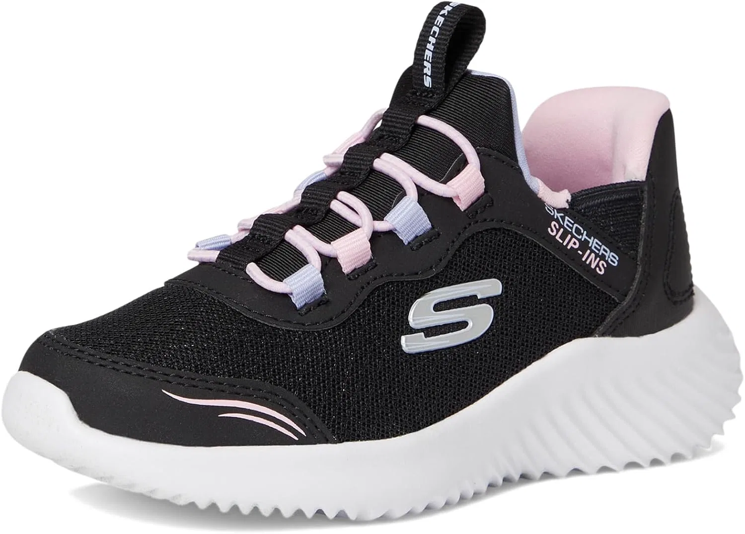 Детские кроссовки для девочек с технологией Slip-ins Skechers, Black — фото 2