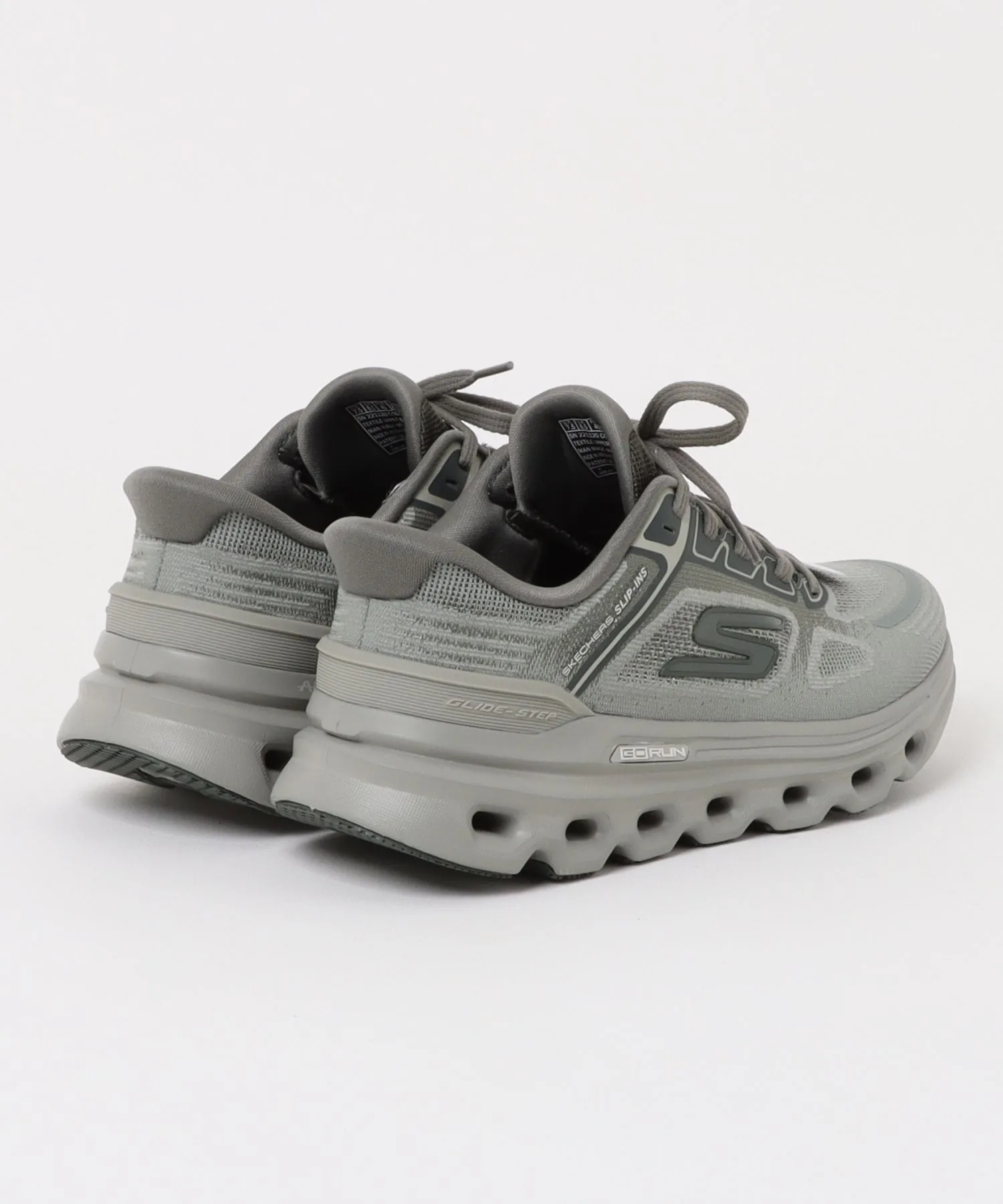 Мужские кроссовки легкие с амортизацией GO RUN GLIDE-STEP SKECHERS оливковые — фото 2