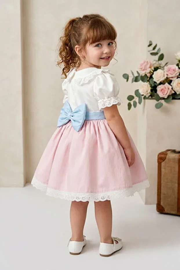 Детское платье для девочек с коротким рукавом Summer Dress Short Sleeve Tulle Tutu Baby Animals, White