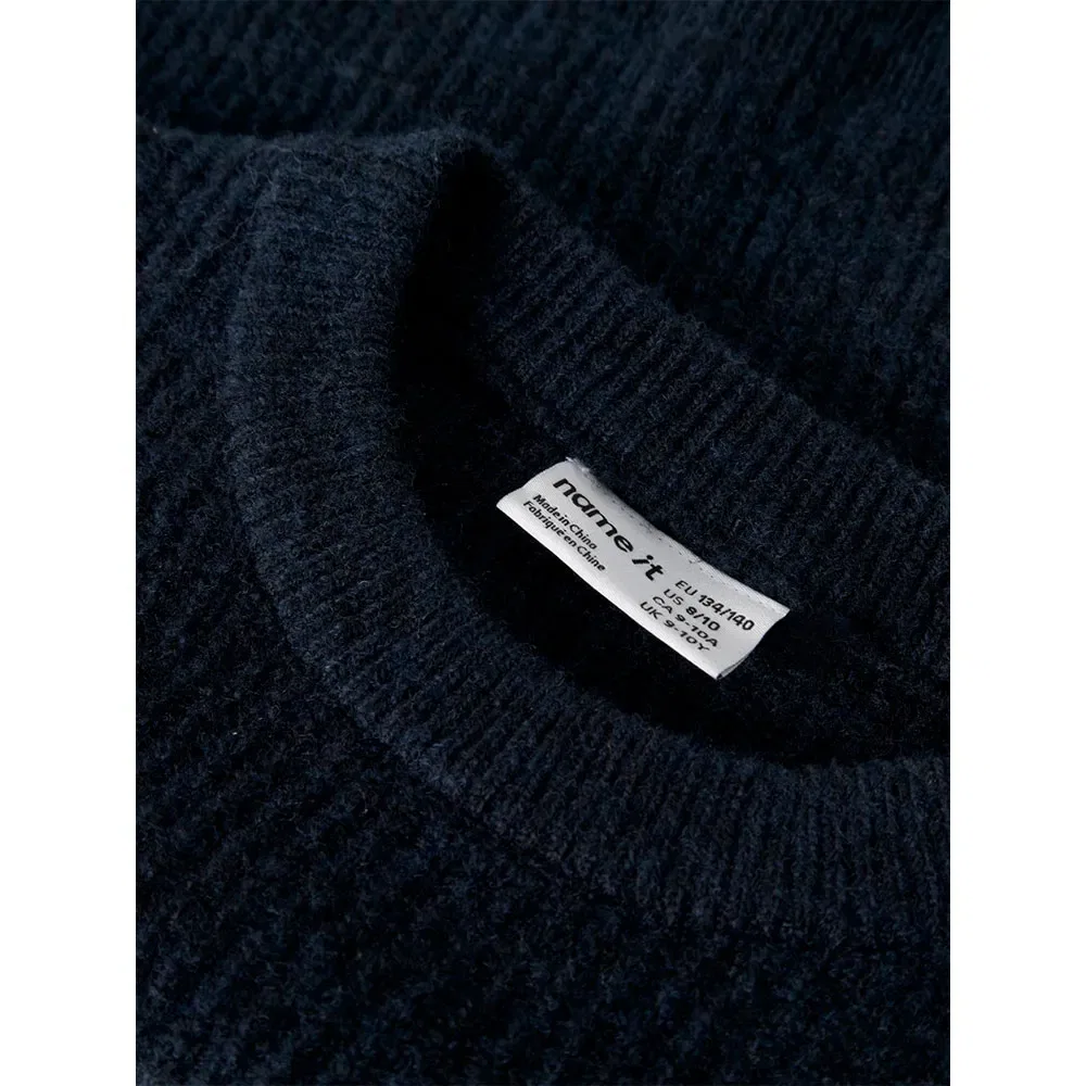 Детский свитшот с длинным рукавом Holly Boxy Knit Name it, Blue — фото 3