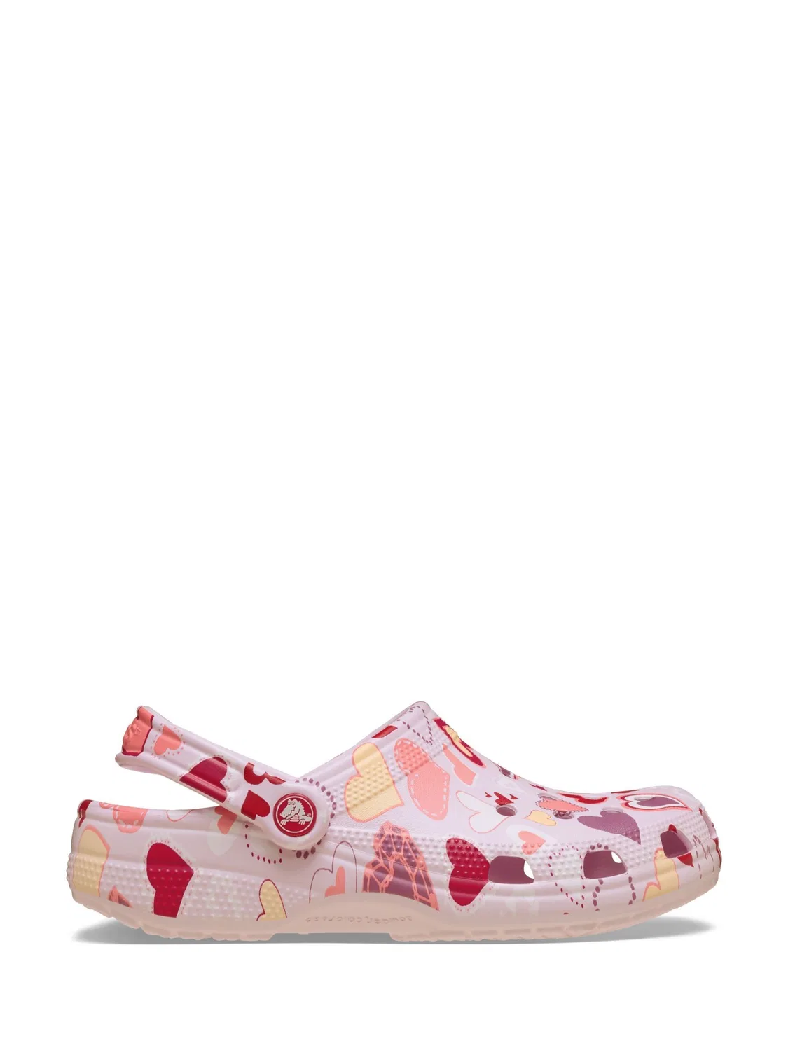 Клоги Crocs Classic Hearts, розовый