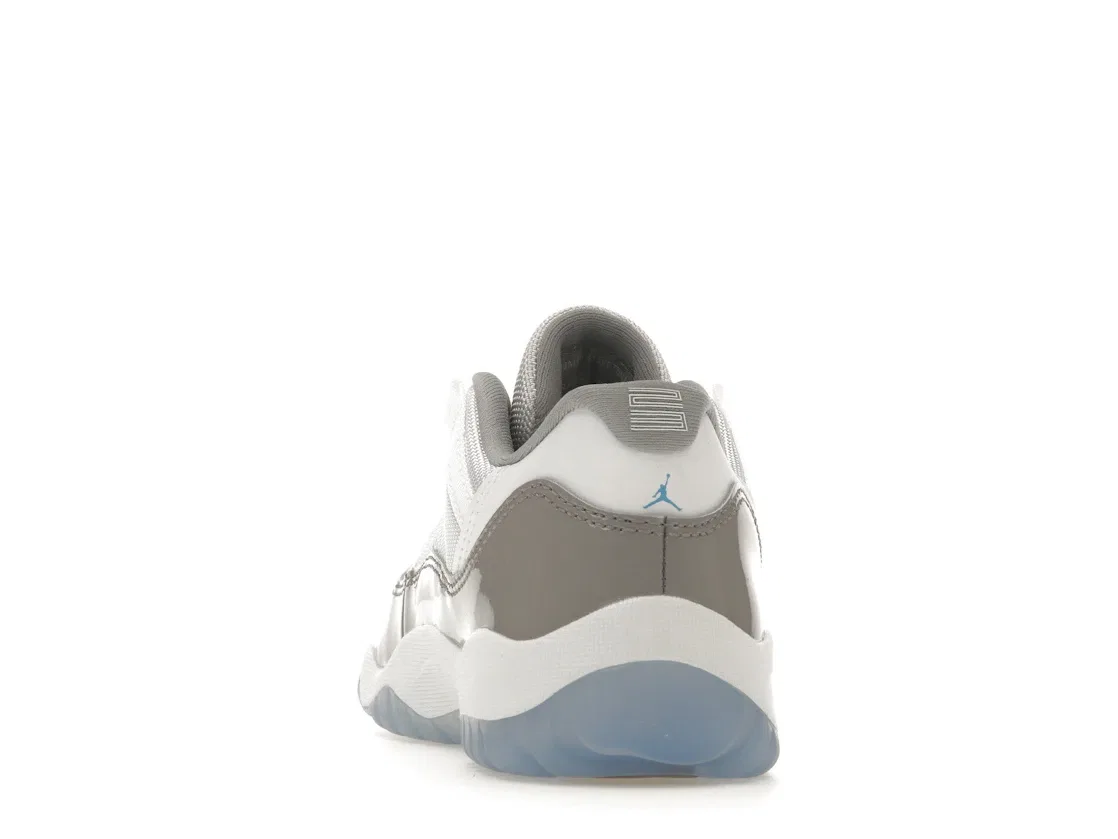 Детские кроссовки повседневные Jordan 11 Retro Low Jordan, White/University Blue/Cement Grey — фото 4