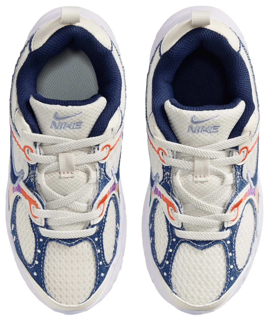 Кроссовки для мальчиков V5 RNR Nike, цвет Soft Pearl/Blue Denim/Midnight Navy — фото 4