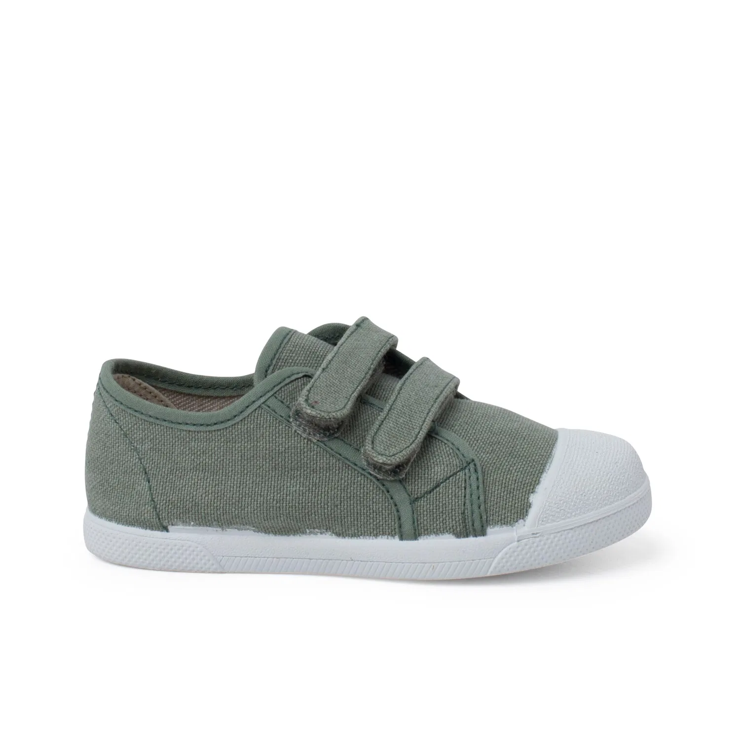 Детские кеды из эко-канваса с застежкой Pisamonas Pisamonas Morbide Sneakers Eco Canvas Chiusura A Strappo, Green