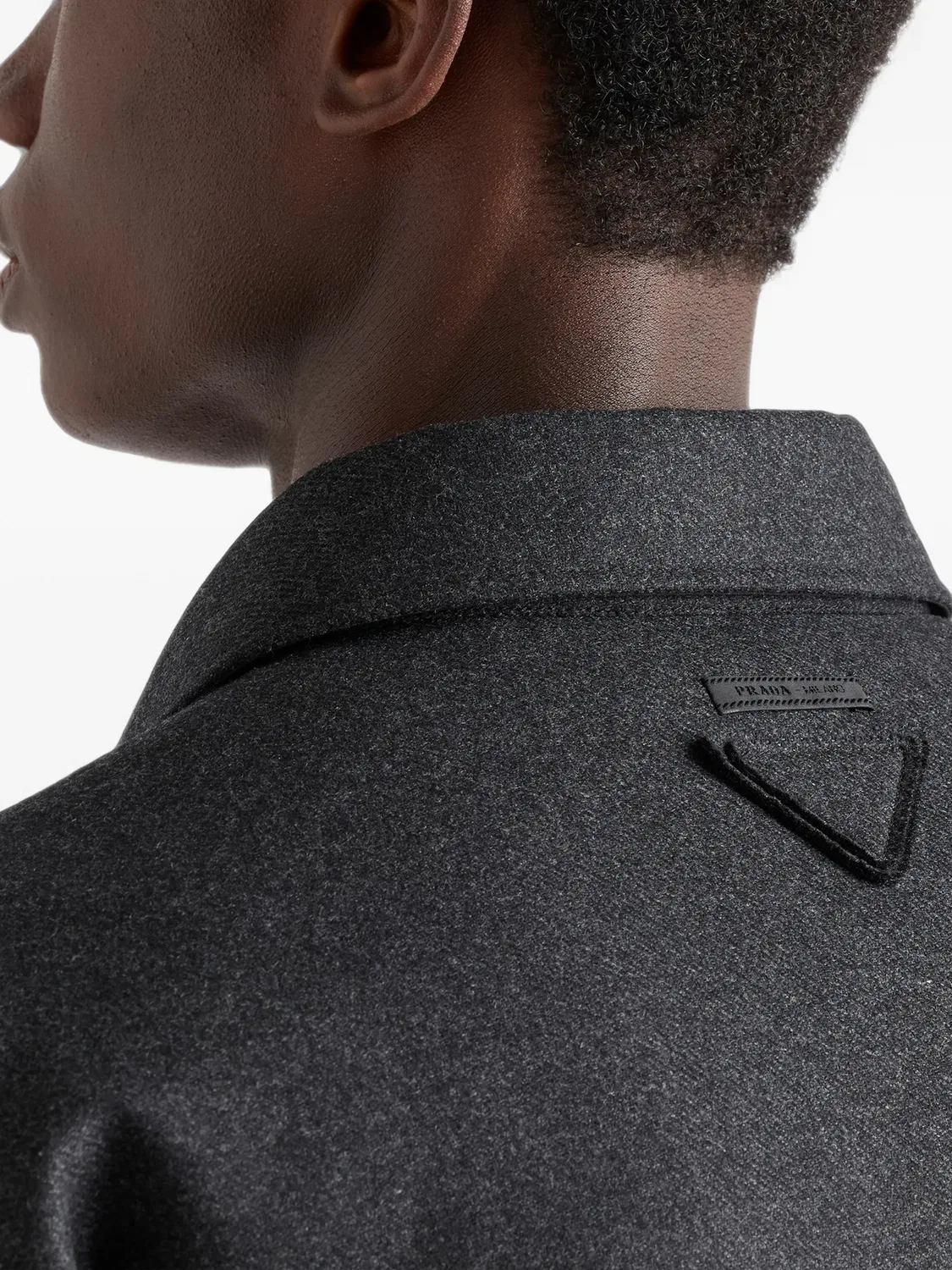 Prada Блузон Re-Wool серый — фото 3