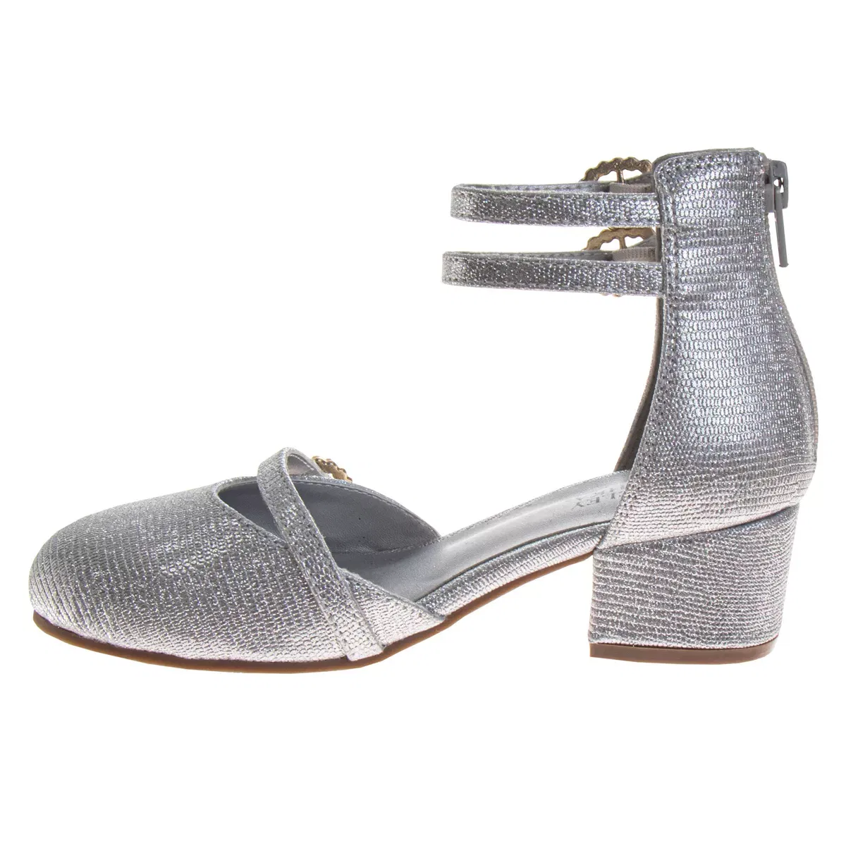 Детские туфли для девочек классические Badgley Mischka, Silver — фото 3
