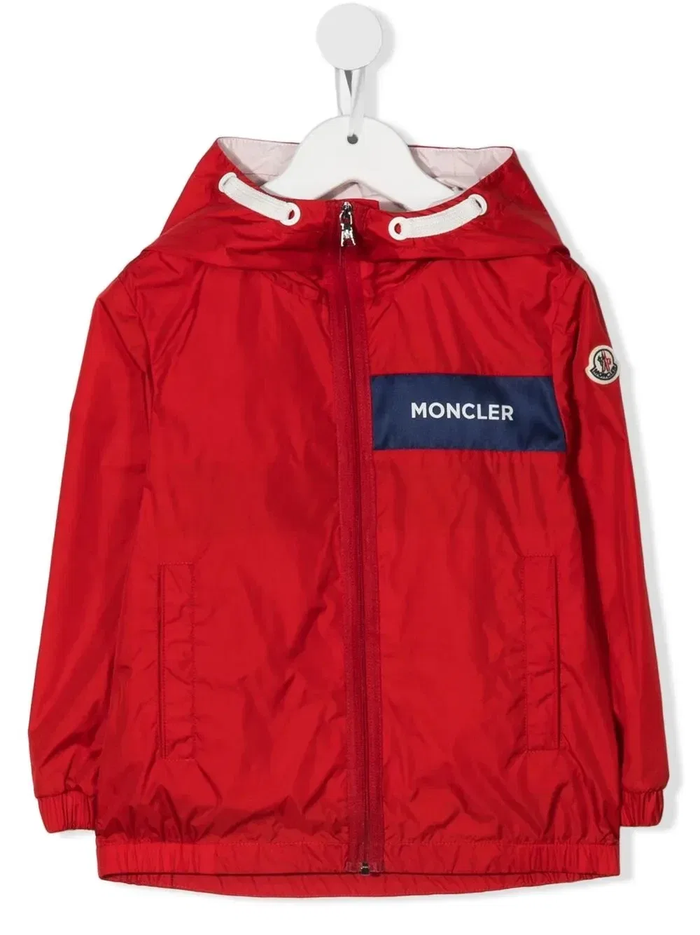 Куртка с нашивкой-логотипом Moncler Enfant, красный
