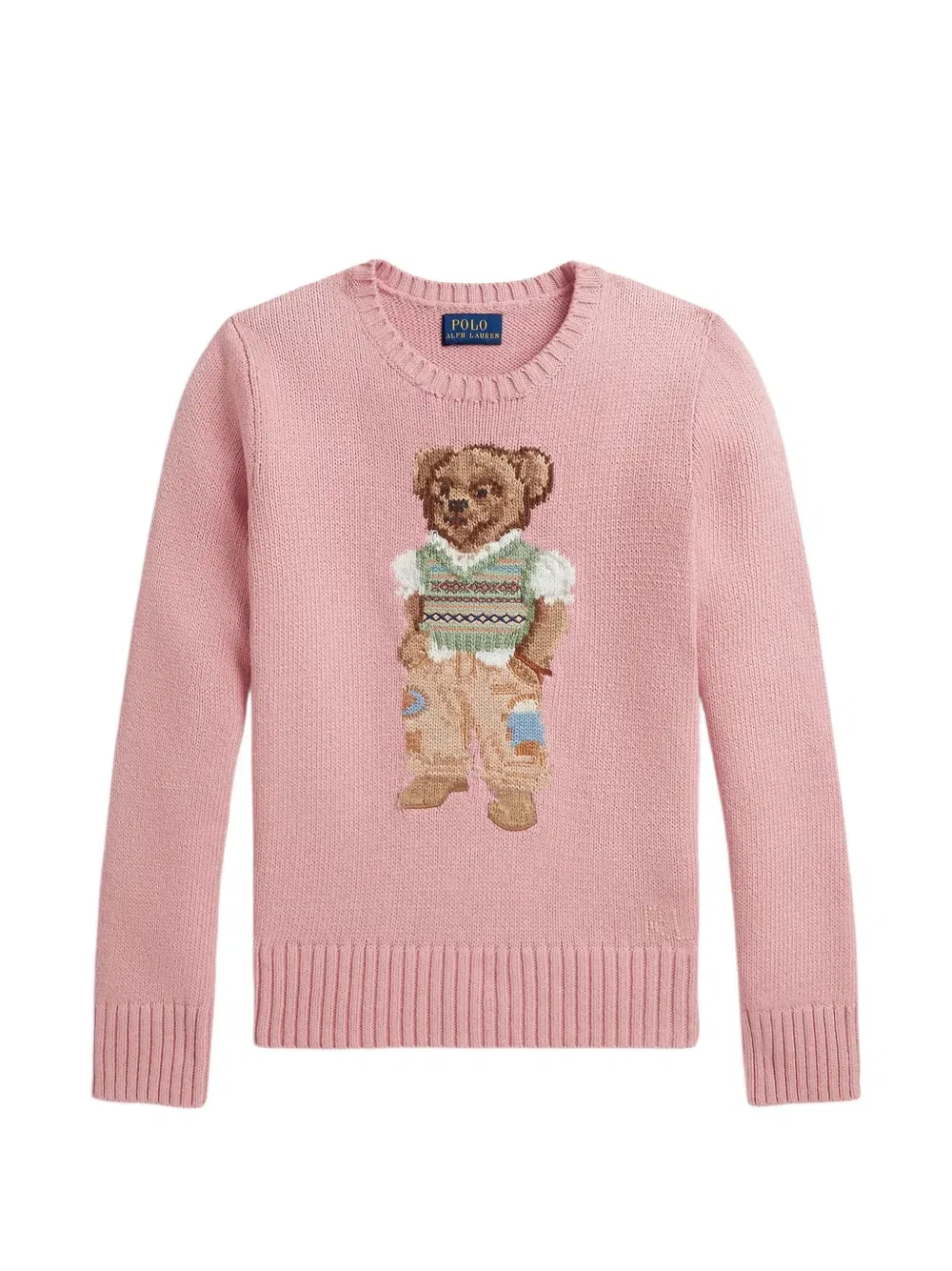 Свитер с вышивкой Polo Ralph Lauren Kids, розовый
